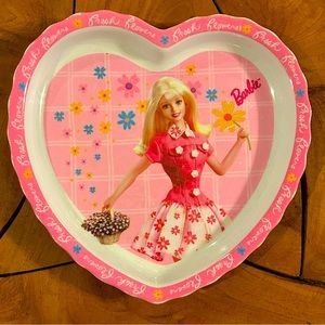 1997 Barbie Doll Plate Heart Shape 90s Vintage Collector Item